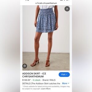 Rails floral mini skirt size large. Excellent condition.